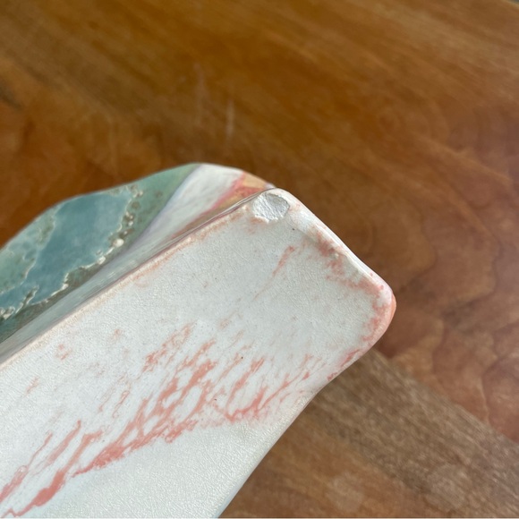 Vintage 80s Tony Evans Signed 49 Raku Art Pottery 12" Vase Postmodern Abstract - Picture 4 of 8